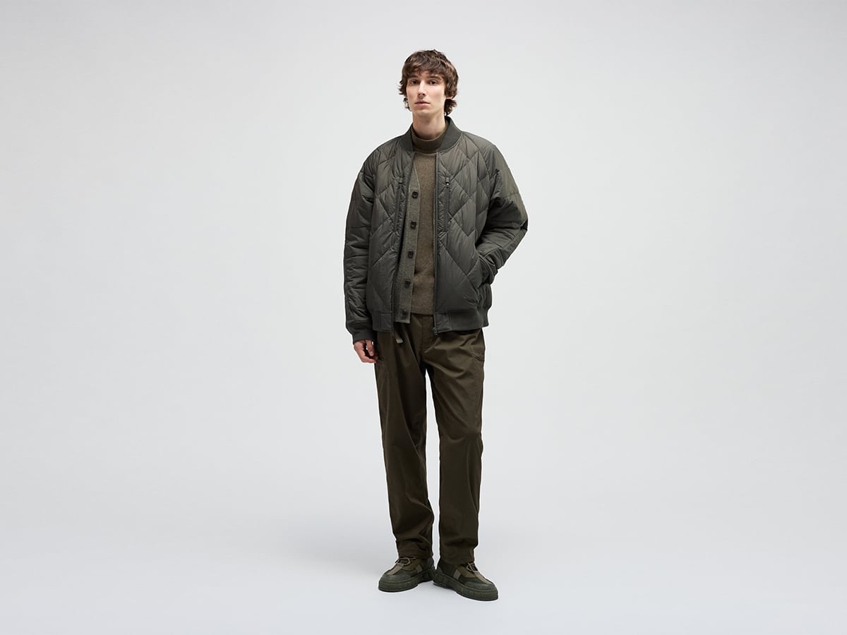 Uniqlo x white mountaineering puffer in green