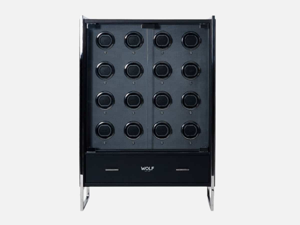 WOLF Classic 16 Piece Watch Winder Cabinet