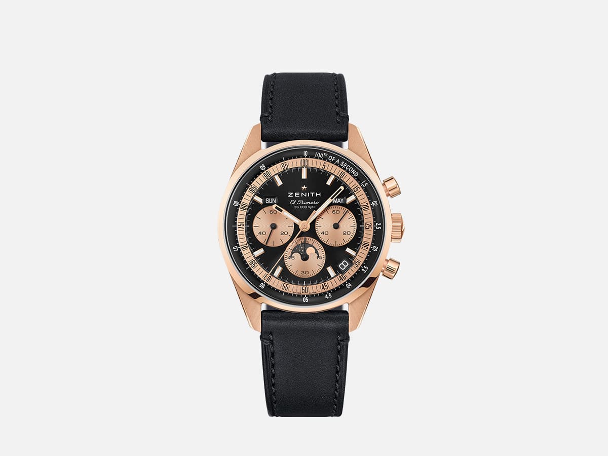 Zenith debuts chronomaster original triple calendar in rose gold image supplied zenith