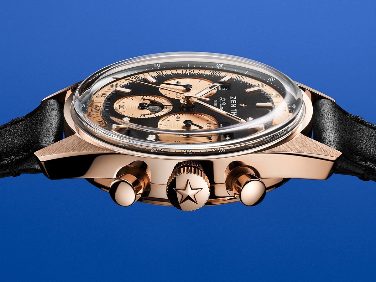 Zenith debuts chronomaster original triple calendar in rose gold case