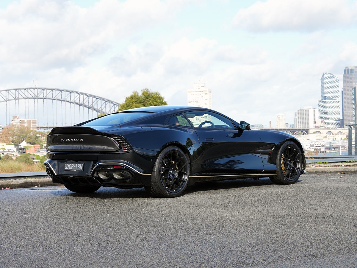 2025 aston martin vanquish rear three quarter 2
