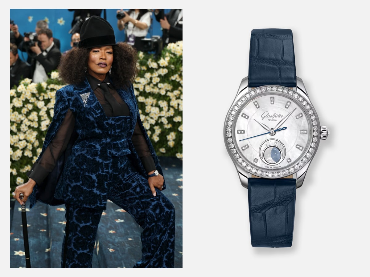 Angela Bassett with a Glashütte Original Serenade Luna | Image: Glashütte Original