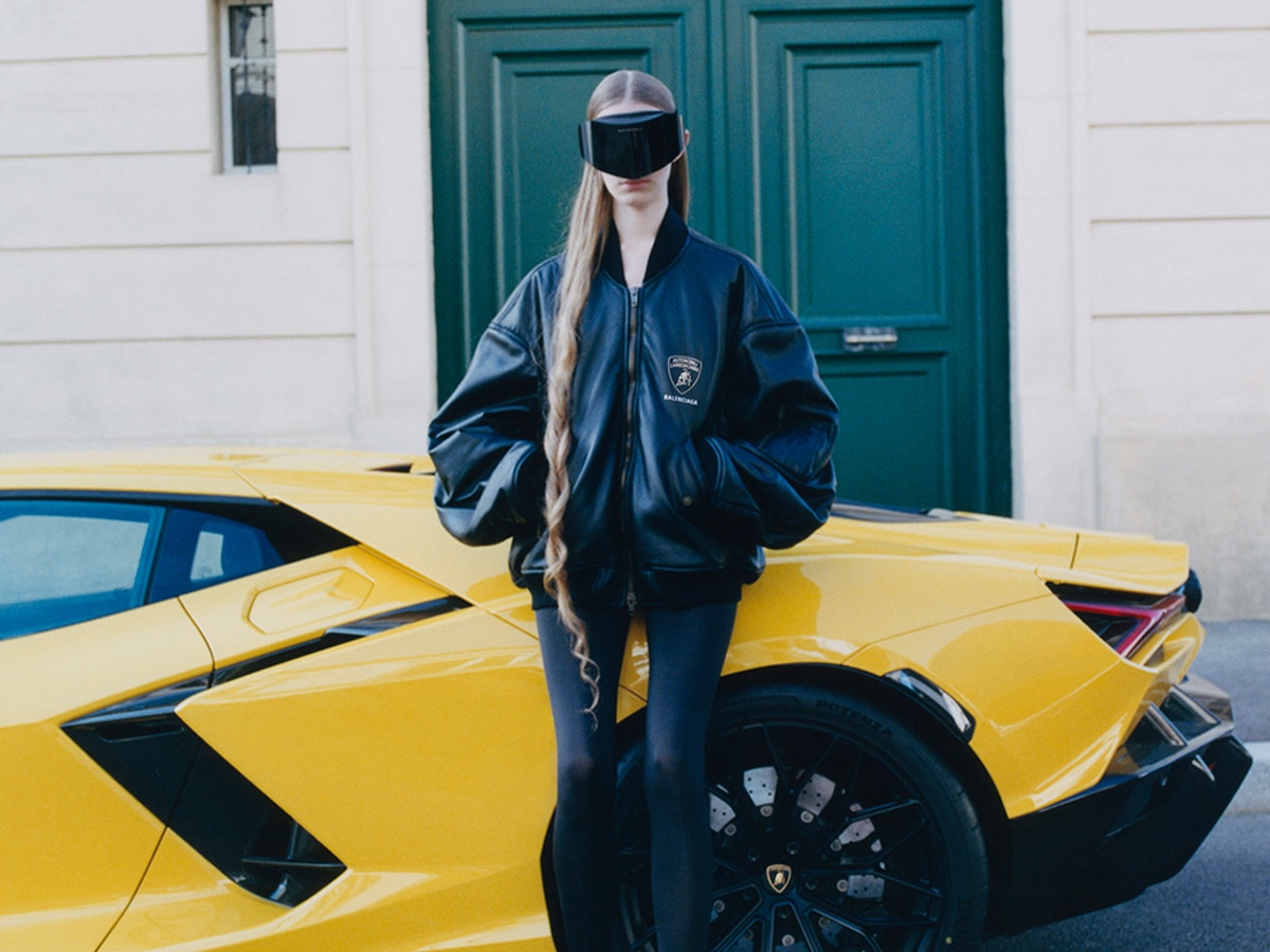 Balenciaga automobili lamborghini black jacket