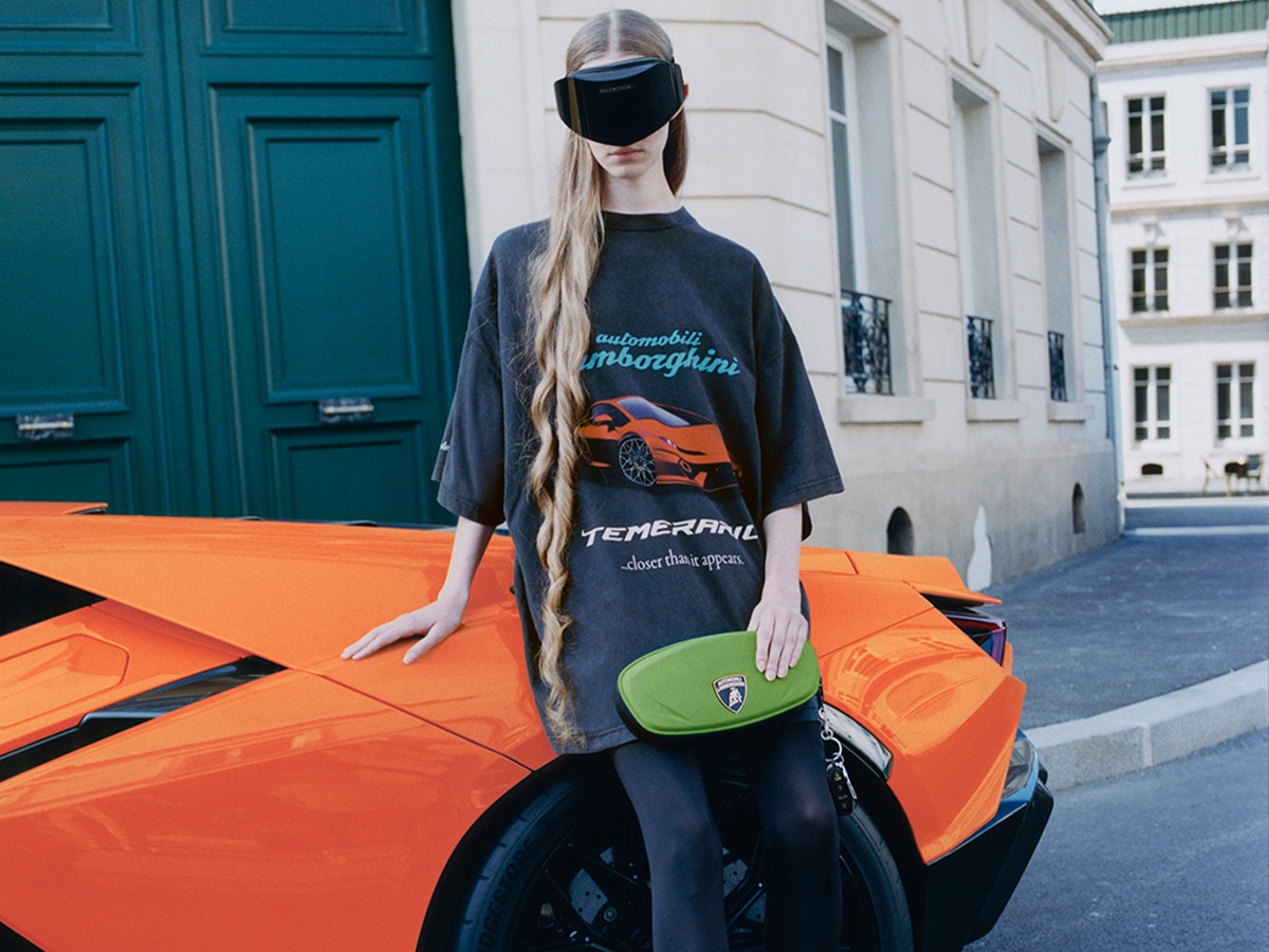 Balenciaga automobili lamborghini orange lambo with black shirt