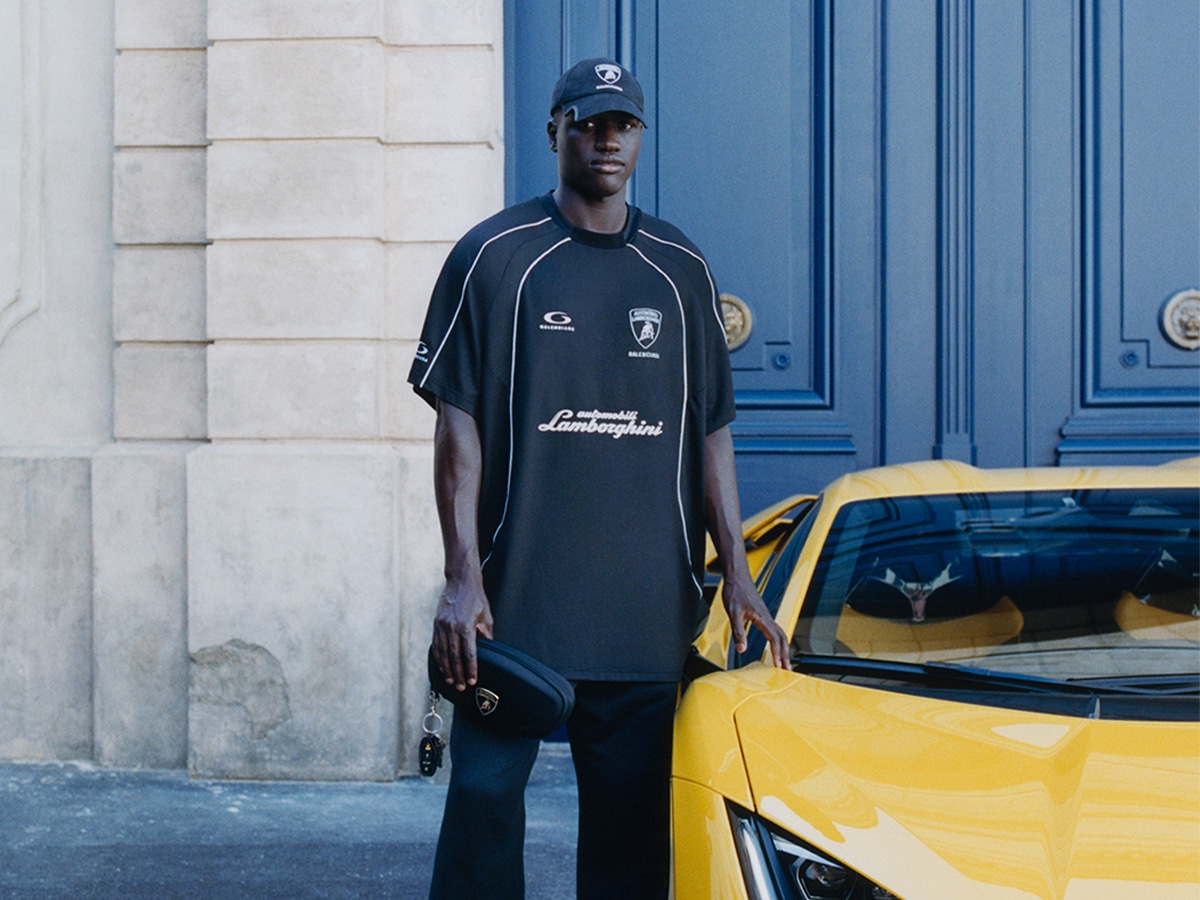 Balenciaga automobili lamborghini t shirt on man