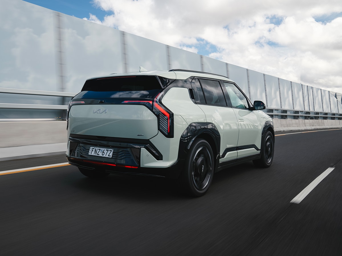 Kia ev3 rear end on the road