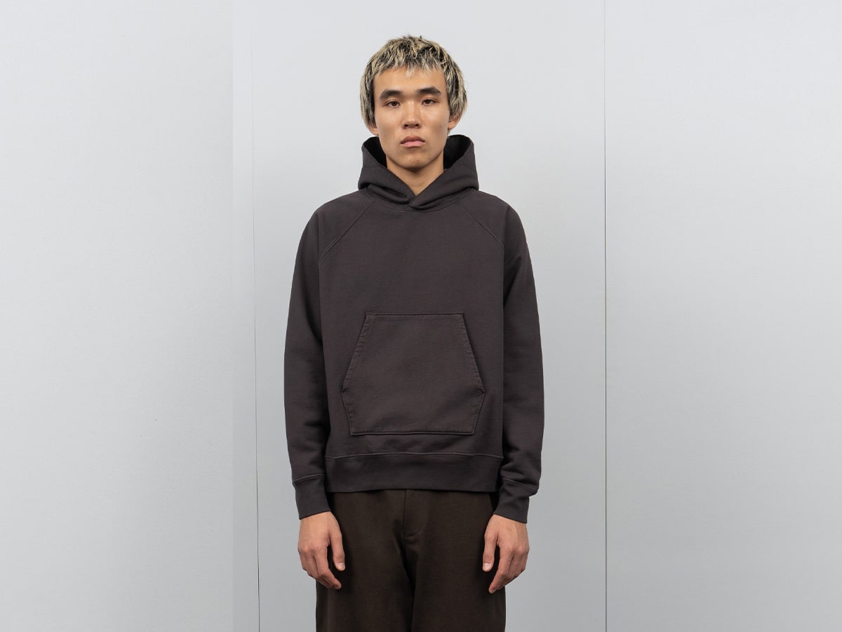 Lady white co super weighted hoodie in black olive