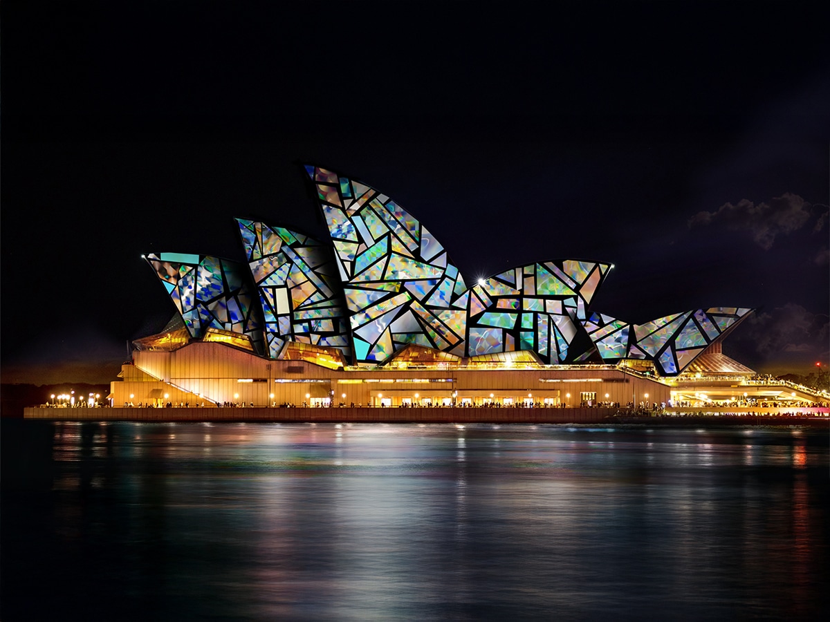 Lighting of the sails at vivid sydney