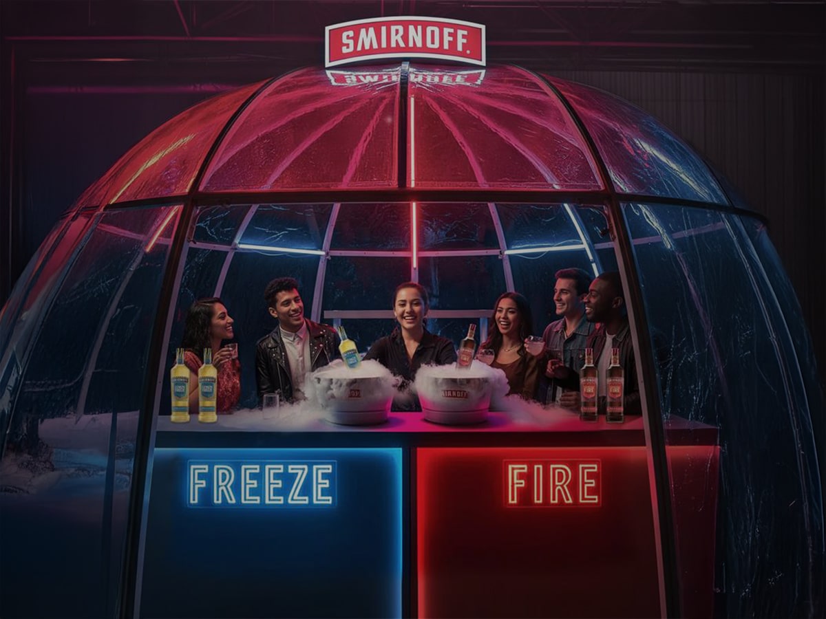 Artist Render of Smirnoff's Freeze and Fire Igloos for Vivid | Image: Supplied