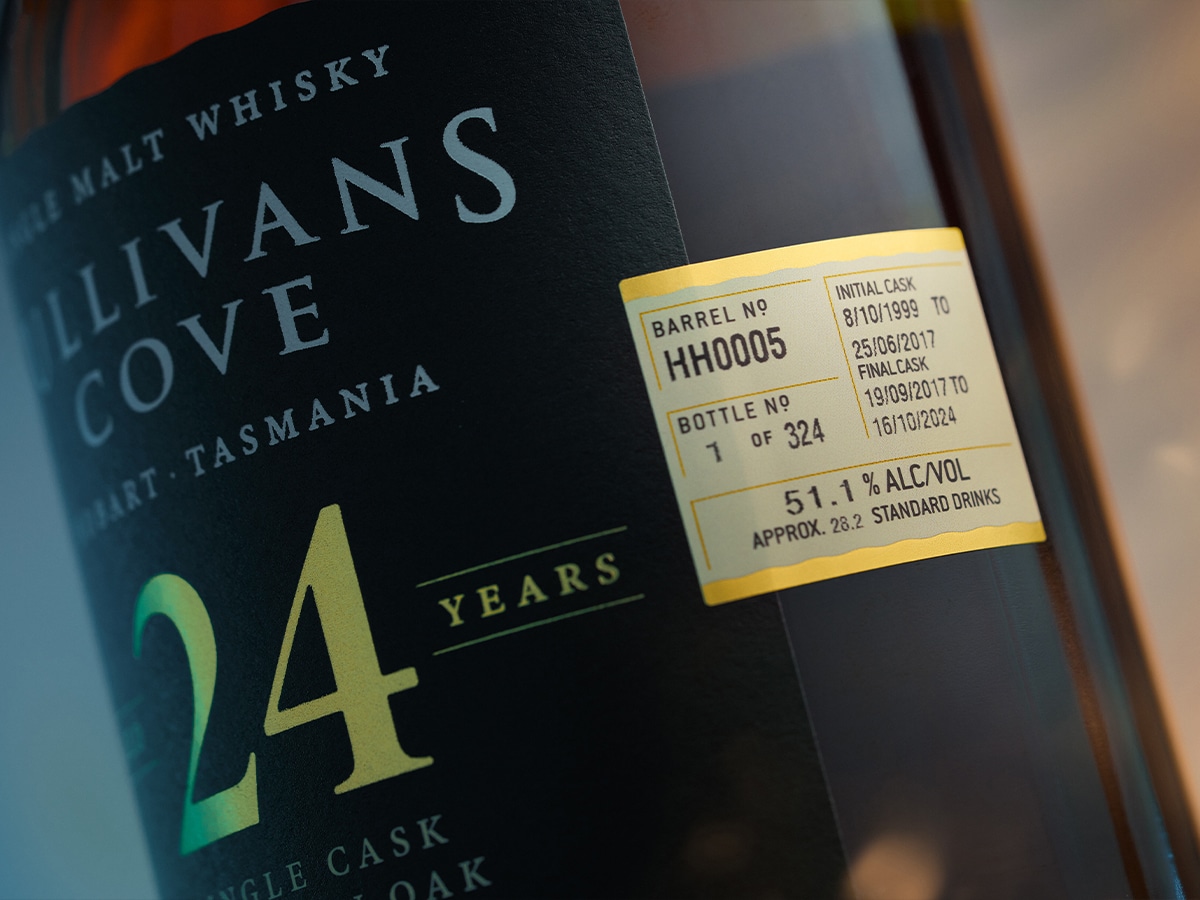 Sullivans Cove 24-Year-Old American Oak Apera Finish, Single Cask Nº HH0005 | Image: Sullivans Cove