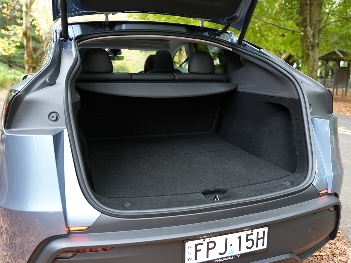 Tesla model y review boot space