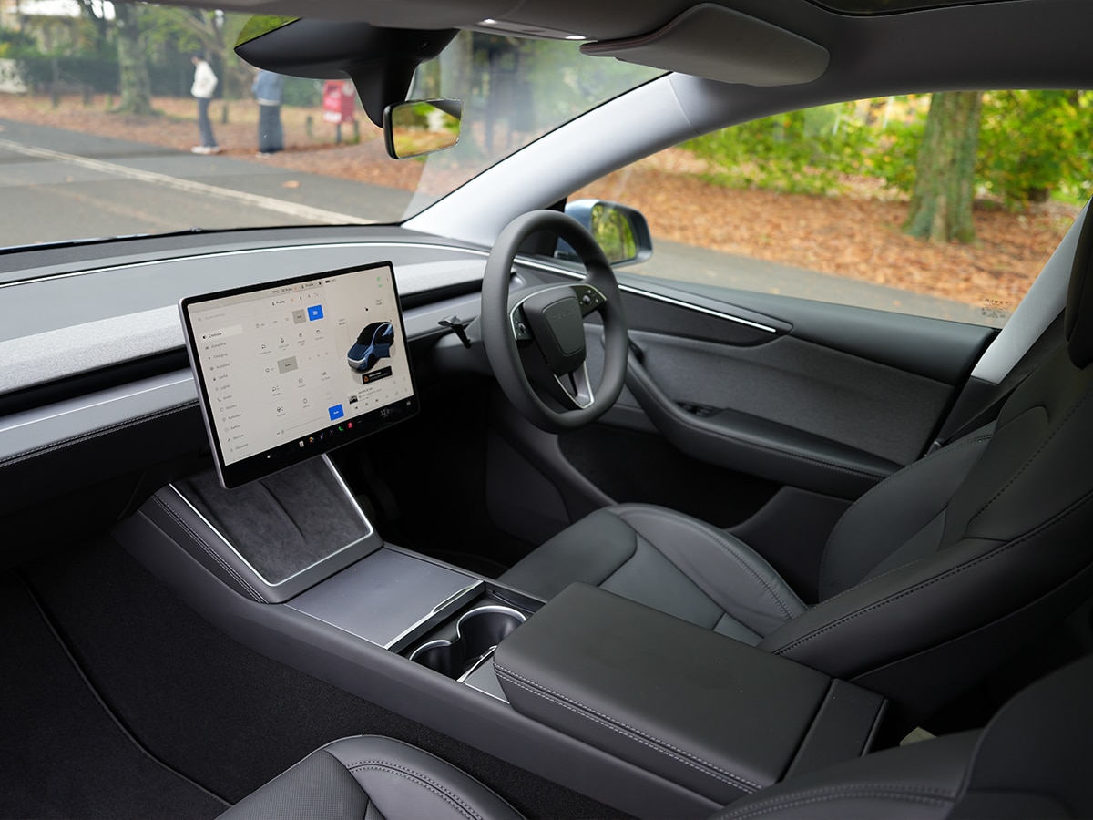 Tesla model y review front seat space