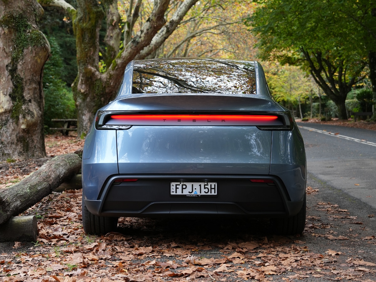 Tesla model y review rear end