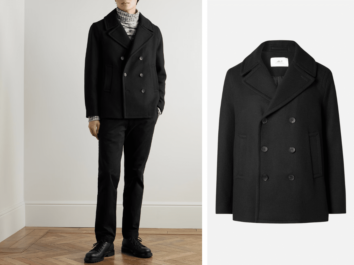 Mr P. - Wool-Blend Twill Peacoat | Images: MR PORTER