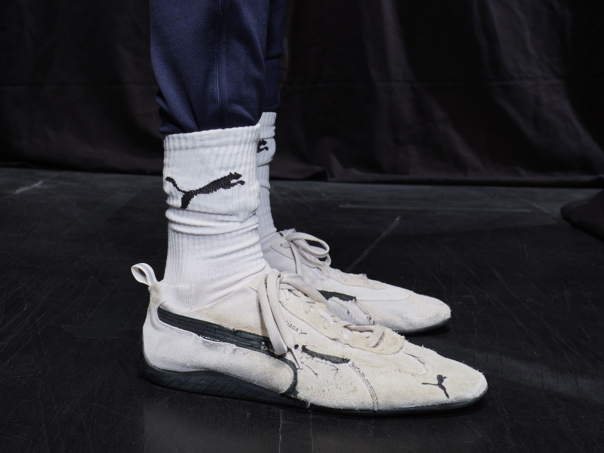 【送料込】BALENCIAGA★PUMA★SPEEDCAT スエードスニーカー Balenciaga x Puma Speedcat Suede Distressed Brown White
