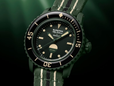 Blancpain x Swatch Bioceramic Scuba Fifty Fathoms 'Green Abyss' Has Arrived