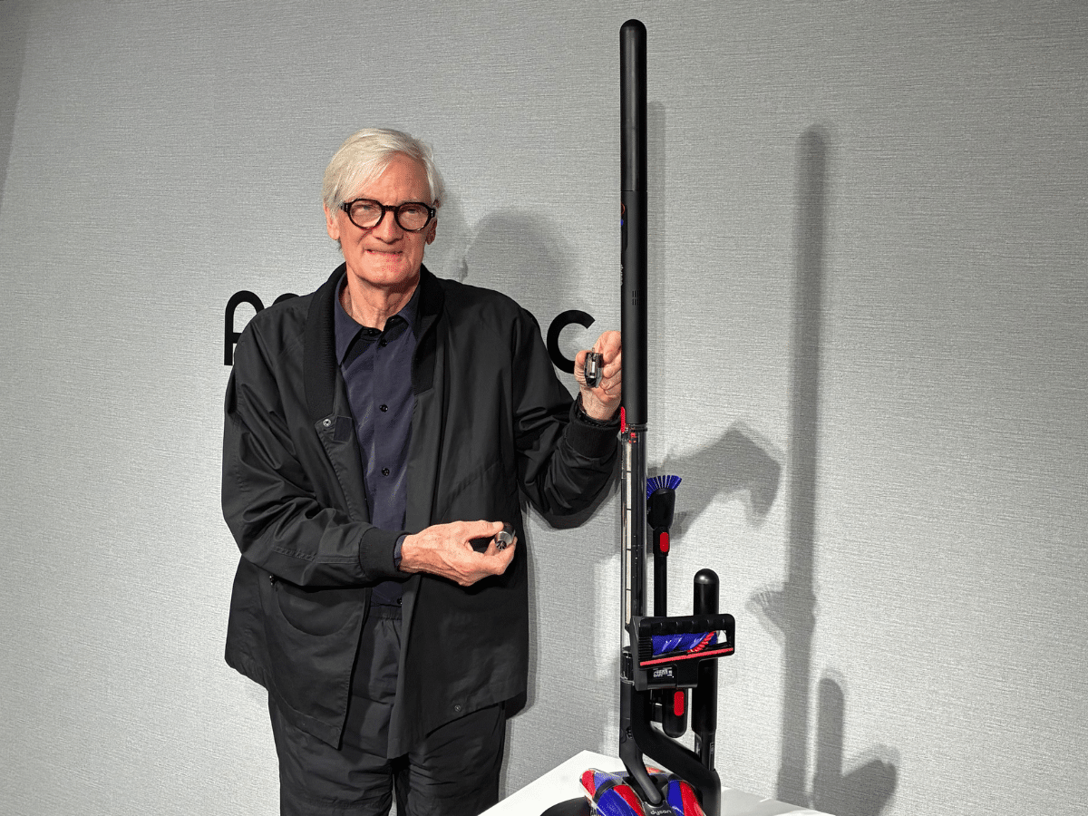 Sir James Dyson with the Dyson PencilVac