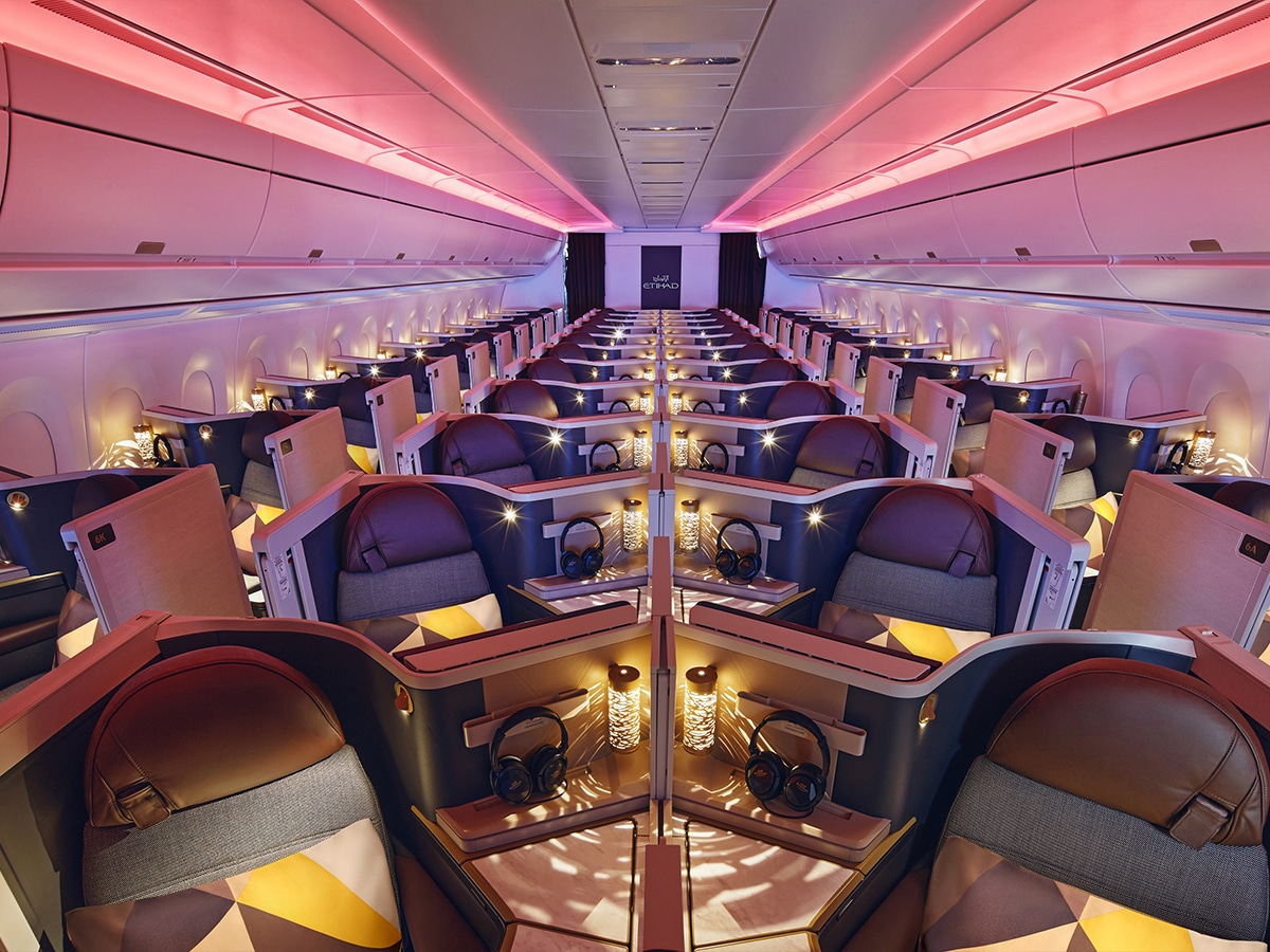 Etihad airways a350 1000 interior business class