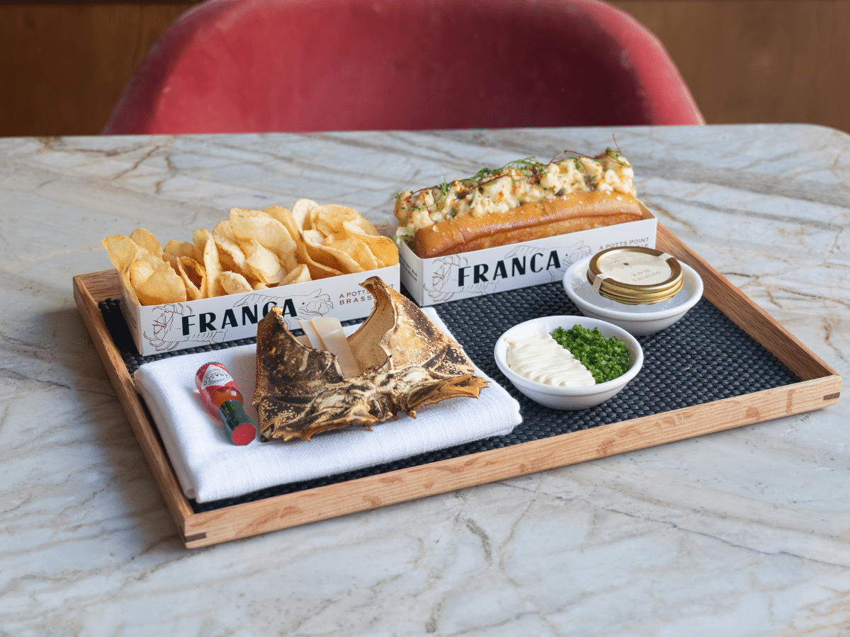 Franca's Moreton Bay Bug Roll + Caviar