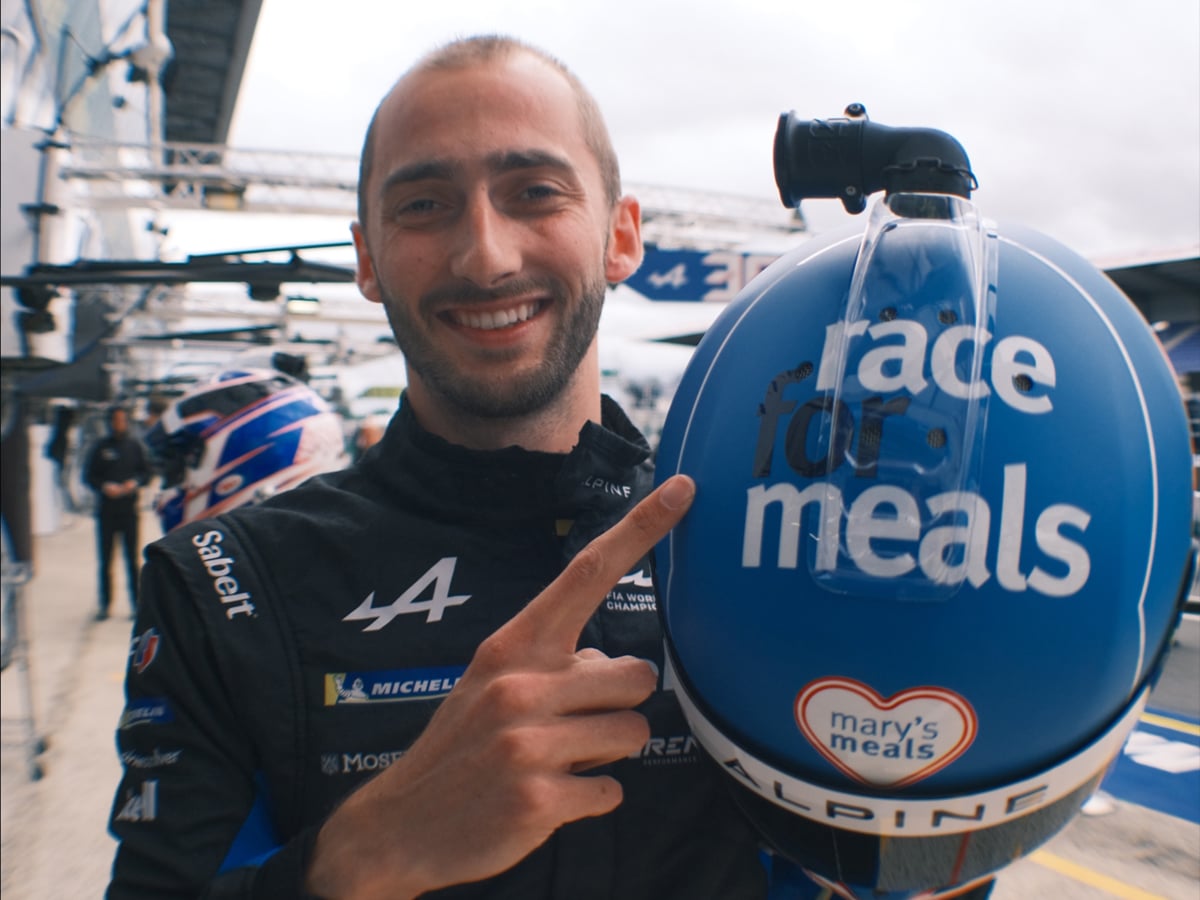 Alpine Hypercar driver Ferdinand Habsburg for Mary's Meals Image: Supplied