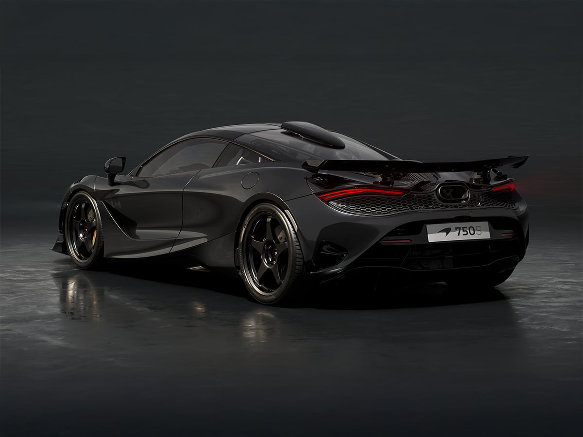 Mclaren 750s le mans edition in black rear end