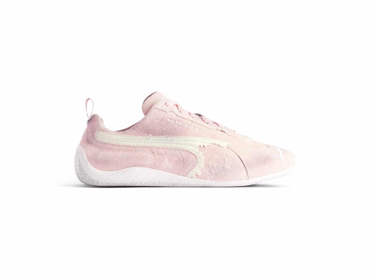 Speedcat suede balenciaga in pink white
