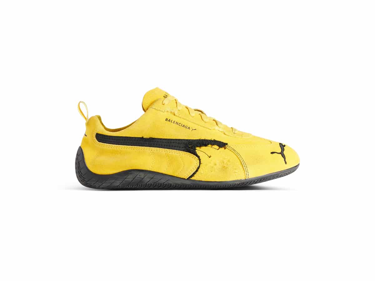 Speedcat suede balenciaga in yellow black