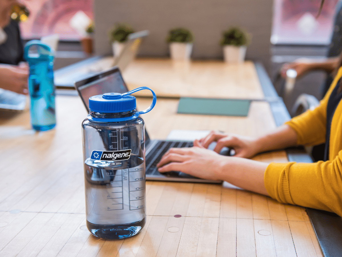 NALGENE 1L चौड़ी मुँह में पानी की बोतल