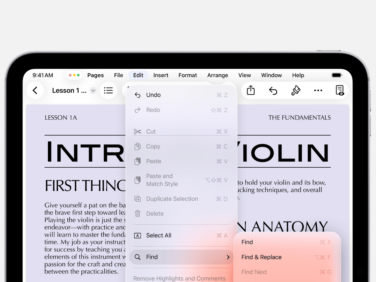 A Look at the New Menu Bar for iPadOS