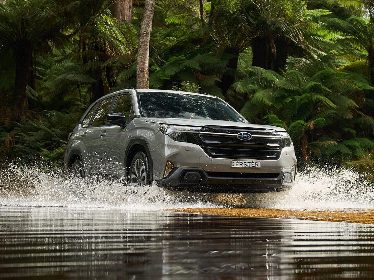 2026 subaru forester hybrid touring crossing water
