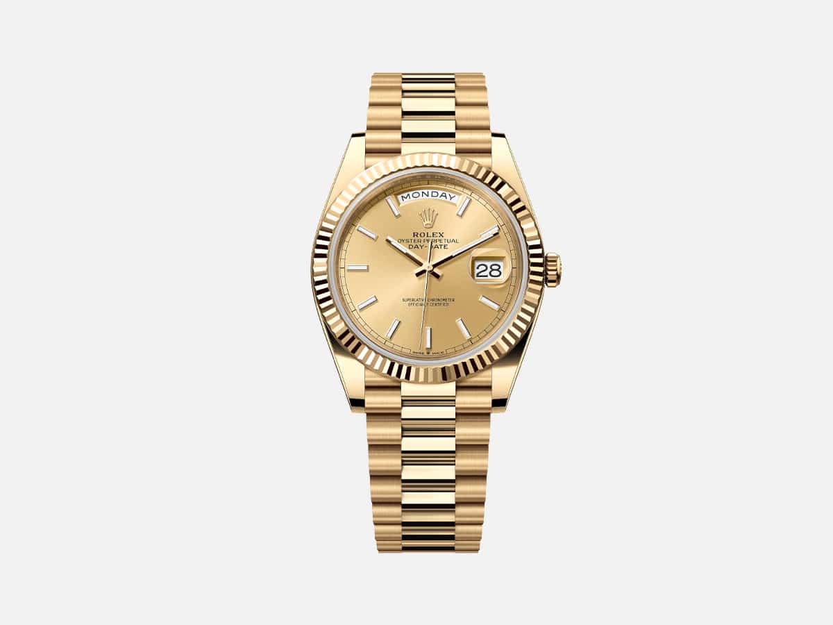 Rolex day date 40 president in yellow gold