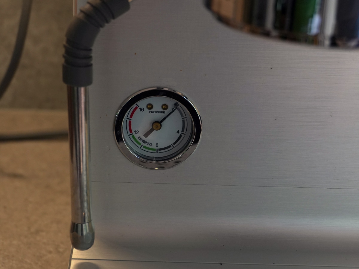 Smeg minipro espresso coffee machine pressure reader