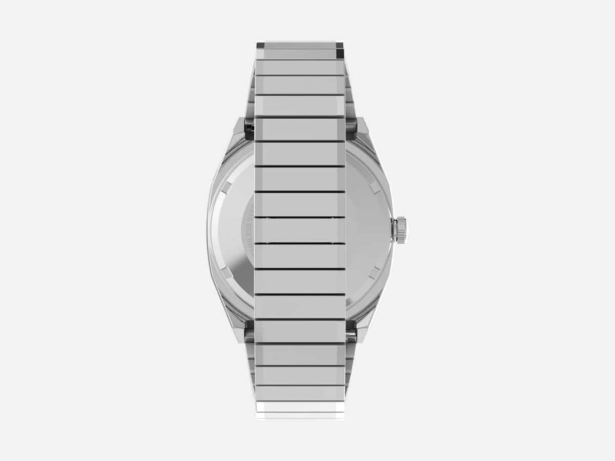 Timex automatic 1983 e line reissue back