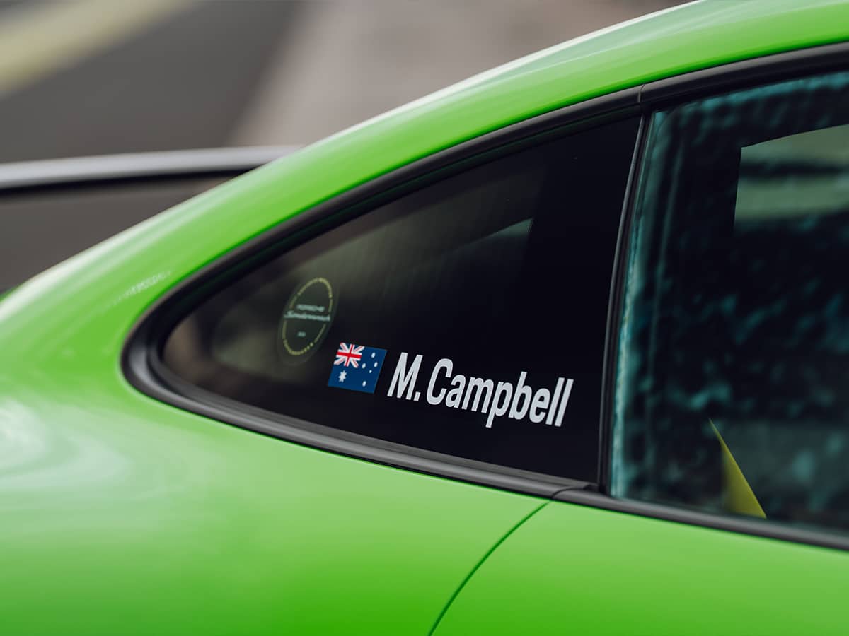 2025 porsche 911 gts grello door driver logo