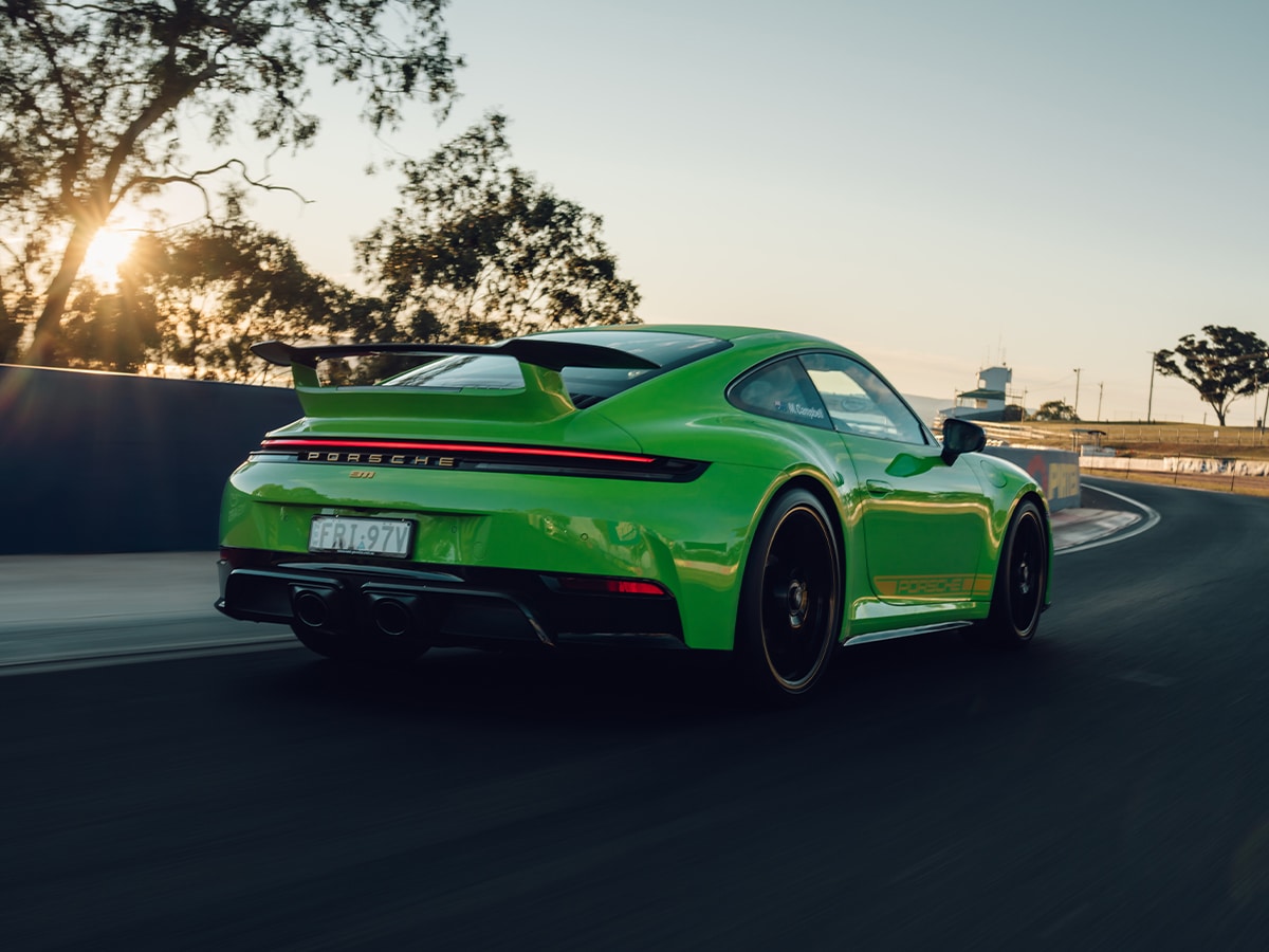 2025 porsche 911 gts grello rear end on track 2
