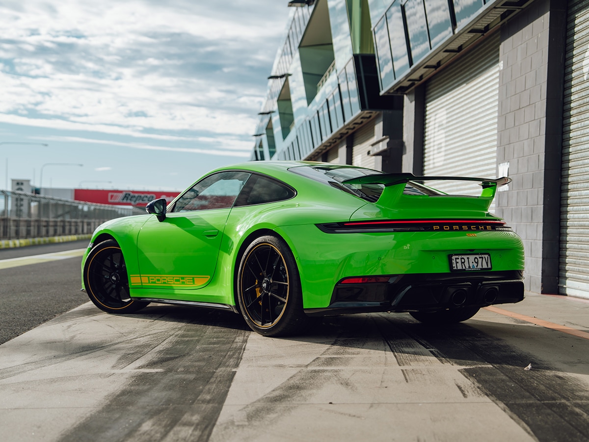 2025 porsche 911 gts grello rear three quarter