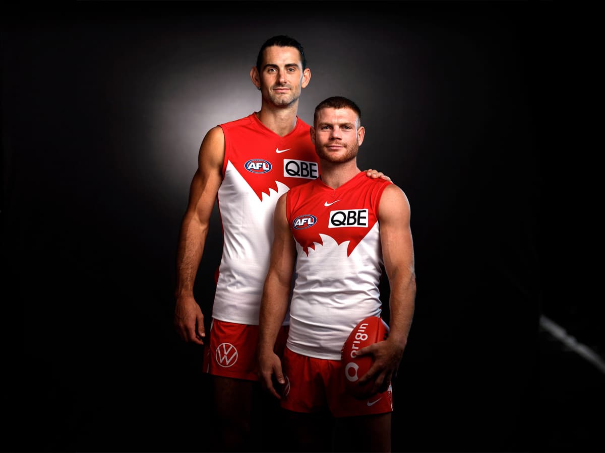 Sydney Swans players Brodie Grundy and Taylor Adams | Image: AFL