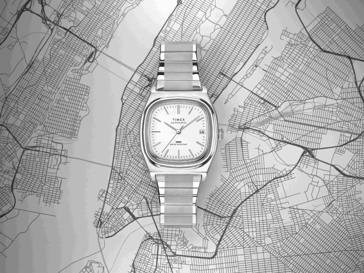 Automatic 1983 Reissue Watch in Silver Tone | Image: Timex
