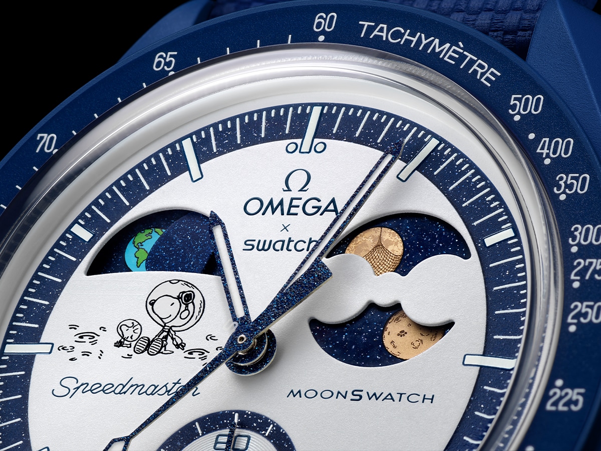 Omega x swatch mission to earthphase moonshine gold dial details