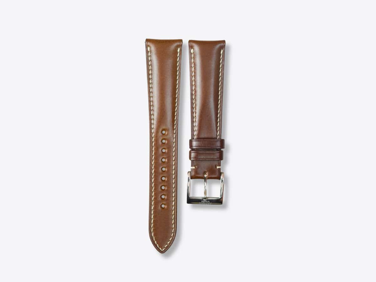 Cognac Shell Cordovan (Padded) Leather Strap | Image: Artisan Straps