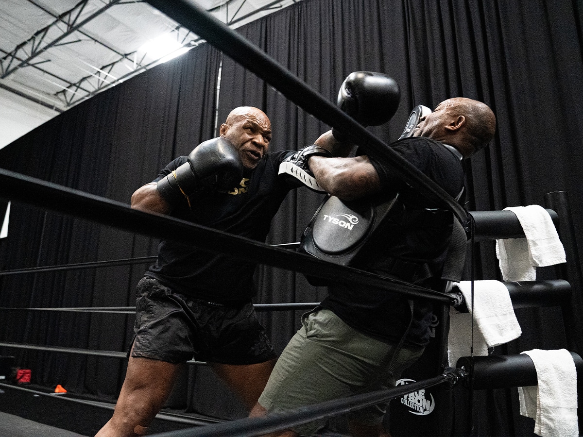 Mike Tyson training for his fight with Jake Paul | Image: Netflix
