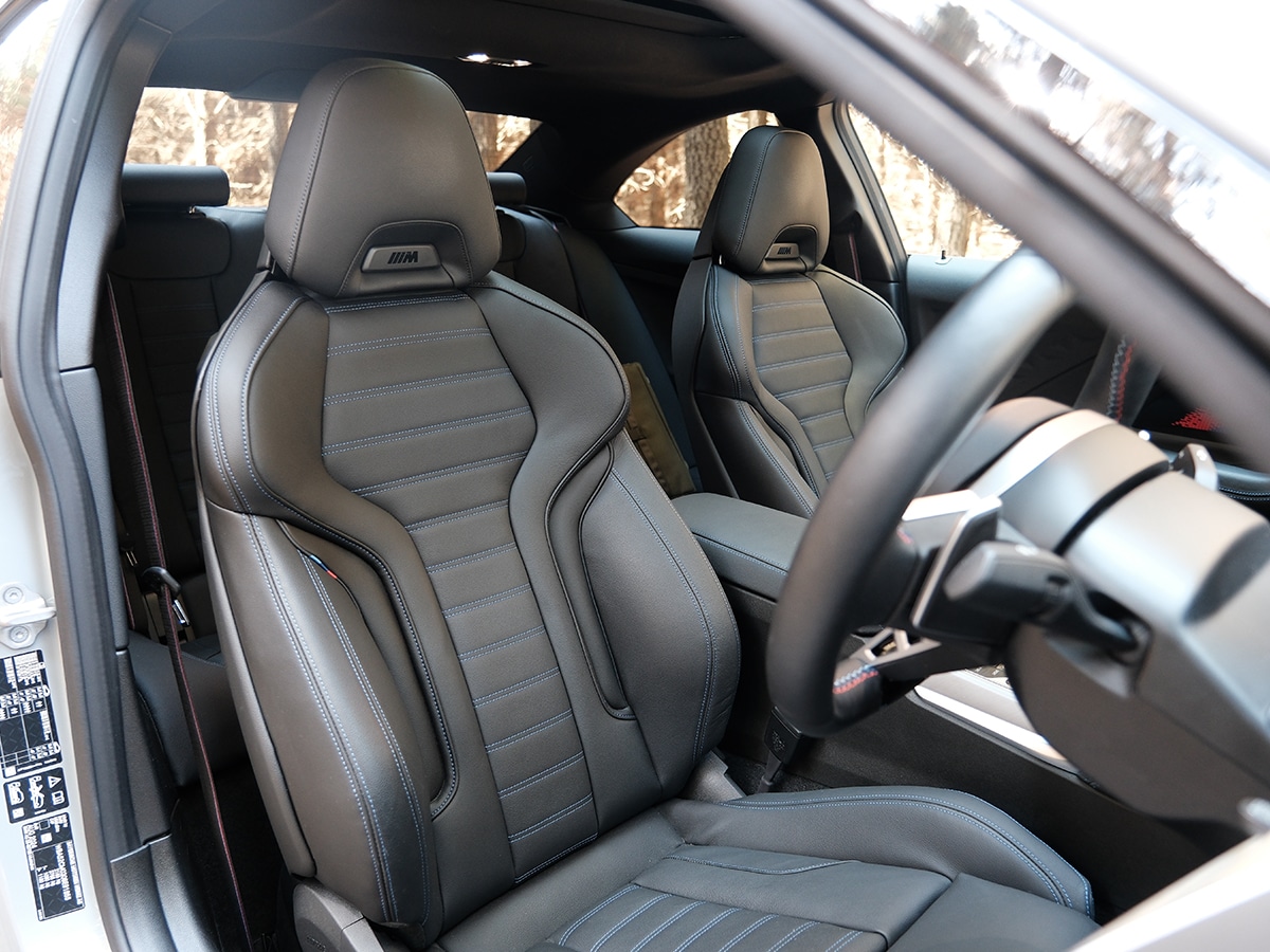 2025 bmw m240i brooklyn grey review front seats
