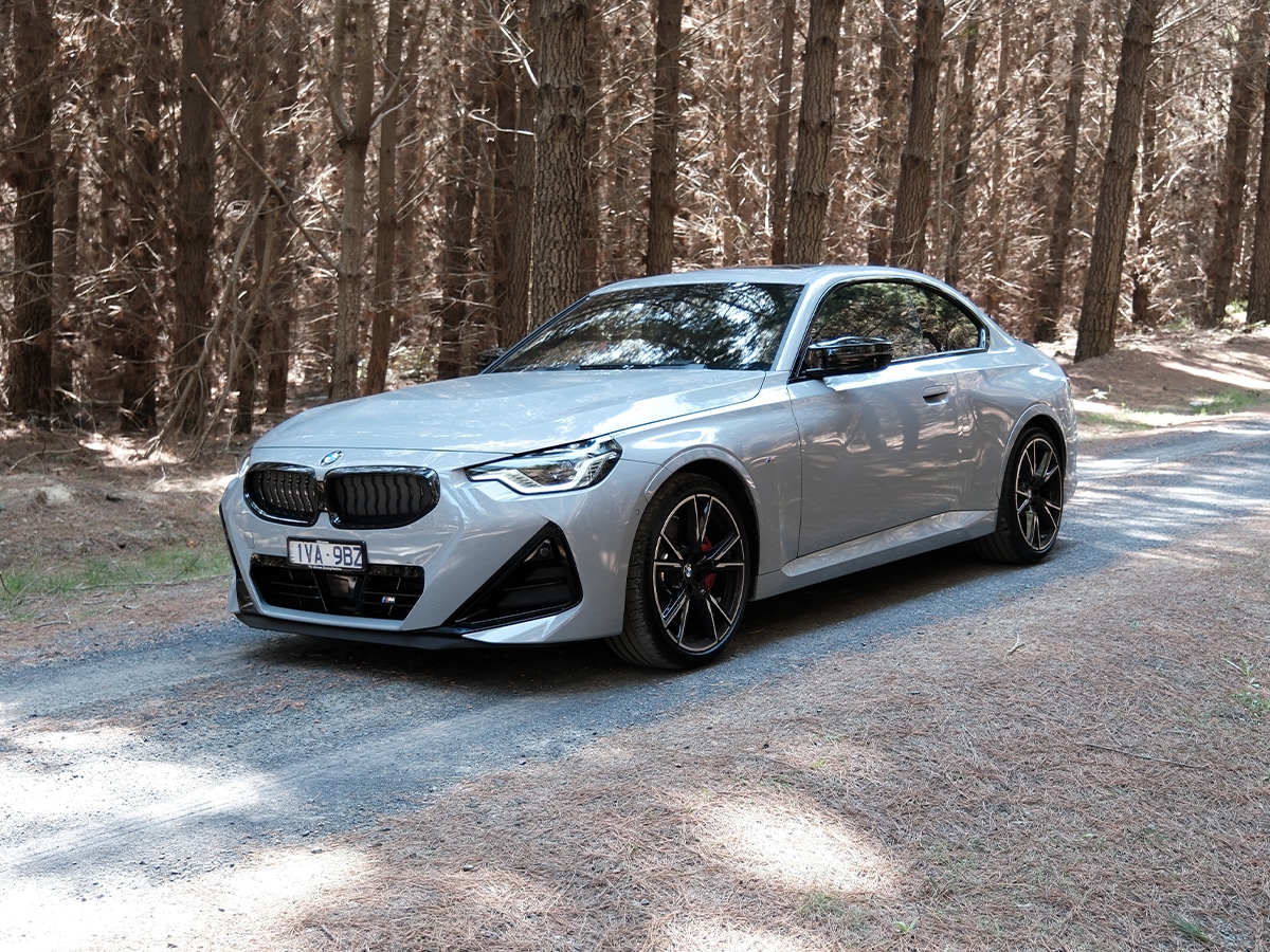2025 bmw m240i brooklyn grey review front three quarter