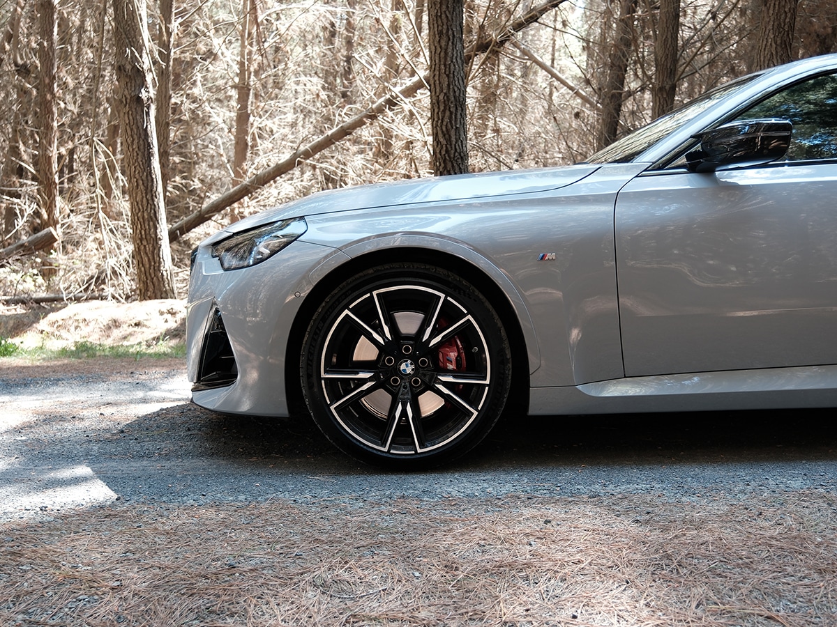 2025 bmw m240i brooklyn grey review front wheel