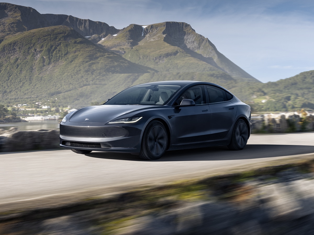 2026 tesla model 3 long range rear wheel drive on road
