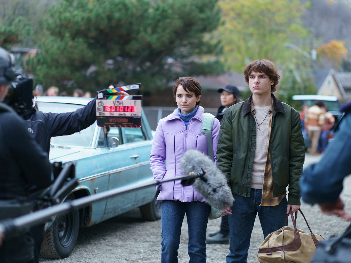 Madeleine McGraw and Mason Thames on the set of 'Black Phone 2' | Image: Sabrina Lantos/Universal Pictures and Blumhouse