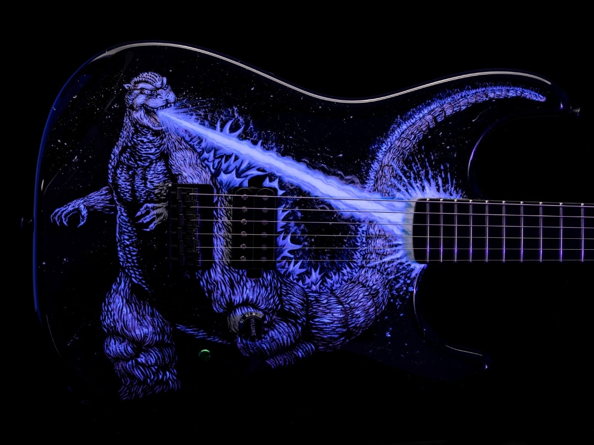 Fender Godzilla Custom Shop under blacklight