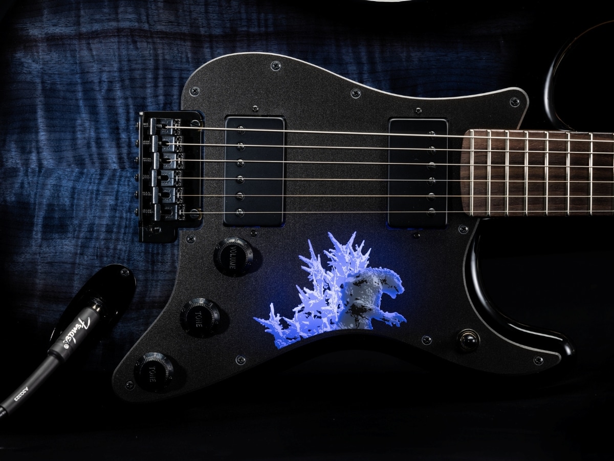 Blue made in japan godzilla stratocaster