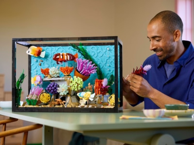 4,154 Piece LEGO Tropical Aquarium is the Perfect Fishy Shelf Exhibition