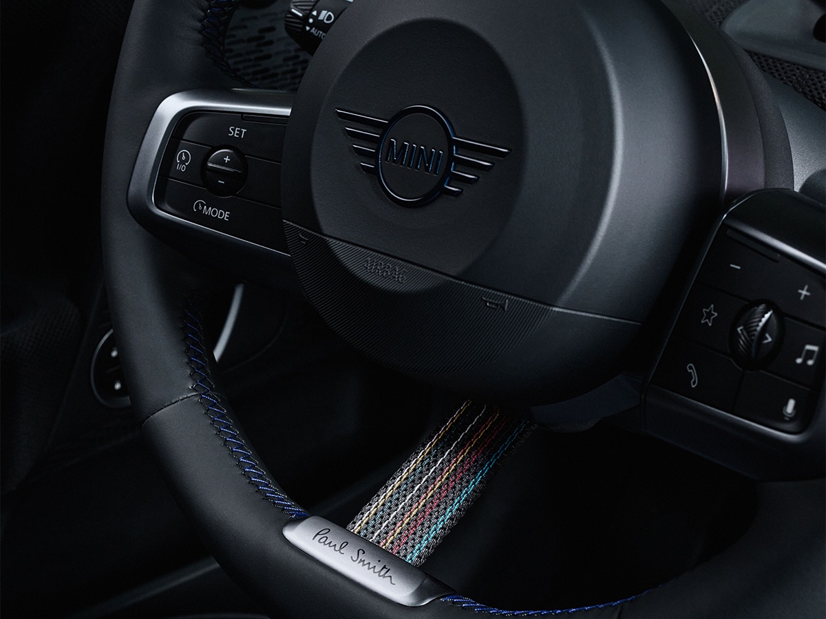 Mini paul smith steering wheel details